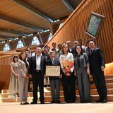 那須霞ケ城GCクラブハウスが建築30周年　国内最大級の木造　構造設計者招き記念式典
