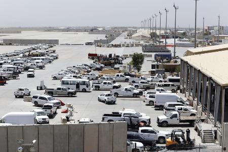アフガニスタン駐留米軍の最大拠点だったバグラム空軍基地=2021年7月
