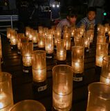 先祖の霊送る「千燈明」　宇都宮