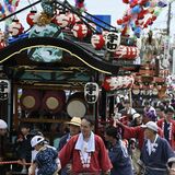 山車屋台４台にぎやかに巡行　芳賀で町夏祭祇園祭