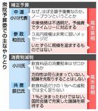 補正・消費税で平行線