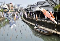 巴波川のこいのぼり　栃木