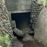 那須町の国道４号下の水路側壁が崩壊　工事で片側交互通行、復旧まで数日か