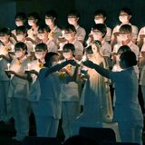 看護への決意新たに　発表会とキャンドルサービス　宇都宮の専門学校