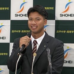 プロ野球ドラフト会議　埼玉・昌平高の桜井ユウヤ（那須塩原市出身）千葉ロッテが４位指名