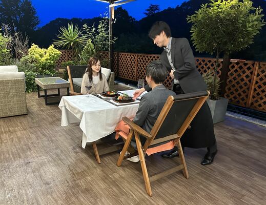 リニューアルした「星月夜テラスディナー」