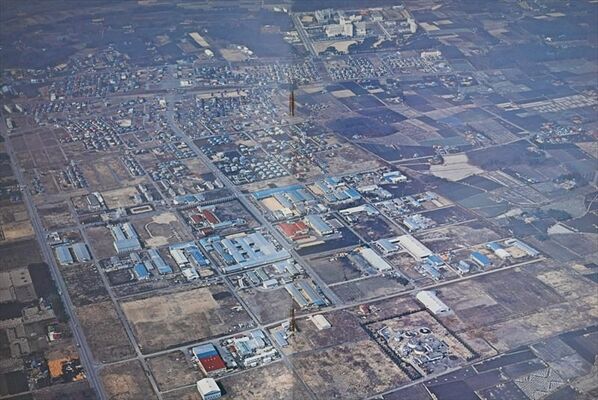 １９７６年の団地の全景（おもちゃ団地協同組合提供）
