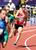 世界陸上の男子４００メートル予選で力走する佐藤風雅＝７月21日、米国オレゴン州