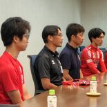 ブリッツェンが後半戦に意気込み　選手ら本社訪れ