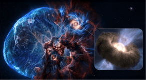 星が爆発した現場において、生まれたばかりの星を包む多様な有機分子含んだゆりかごを世界で初めて発見