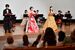 Ｇ７各国の閣僚らを前に演奏を披露する宇都宮短大付属高の生徒たち＝24日午後２時35分、日光市中宮祠