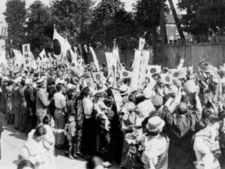 出征兵士の見送り＝１９３８年