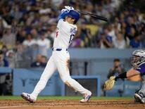 大リーグ、大谷の第１打席は中飛