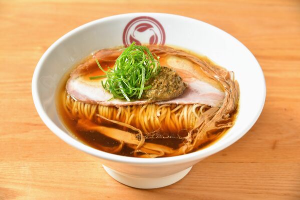 らーめん一葉の「牡蠣味噌とかんずりの醤油らーめん」。平日は１０杯、土日と祝日は２０杯限定（タウン情報もんみや提供）