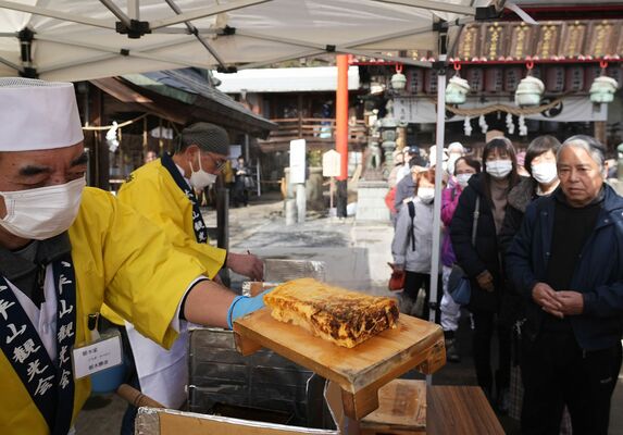 無料で振る舞われた卵焼き