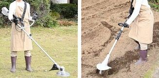 「ブラシレスモーター搭載充電式刈払機」 「充電式グラストリマー・カルチ2点セット」3月中旬より発売開始