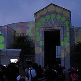 壁面に色とりどりの花火や花　栃木のとちぎ山車会館でPM　６日は小江戸とちぎ祭り