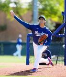 今井はブルペンで１９球