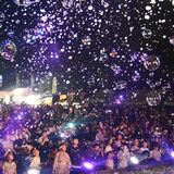 夜空に無数のシャボン玉　矢板で「ふるさとまつり」　ナイトバブルなどにぎわう