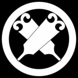 丸に違い笄(まるにちがいこうがい) 〈器材紋 笄〉