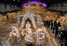 スペインをテーマに砂像、鳥取