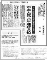 本県人気　３年連続３位