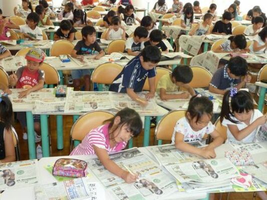新聞に興味持った／宇都宮市田原西小