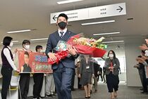 競泳・水沼選手に特別栄誉賞　真岡市