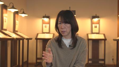 「満蒙開拓平和記念館」の三沢亜紀事務局長＝２０２５年１月１４日、長野県下伊那郡阿智村