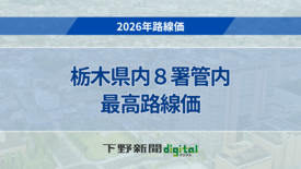 栃木県内８地点の最高路線価と前年変動率一覧《2026年路線価公表》