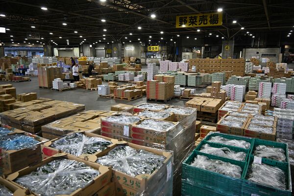 水産物、青果の取扱数量が減少傾向にある宇都宮市中央卸売市場＝２日午前、宇都宮市簗瀬町