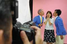 「キス顔」で作品ＰＲ　映画「キスできる餃子」　宇都宮でポスター撮影