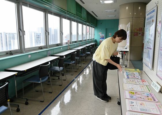 情報コーナー「学んでＭｉｙａ」が設けられる市保健センター