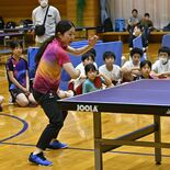とちぎ国体優勝の選手らが講師　鹿沼で卓球講習会　小中学生80人、プロ直…