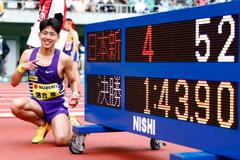 駒大・落合が自身の日本記録更新