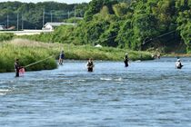 アユ釣り解禁　大田原の那珂川