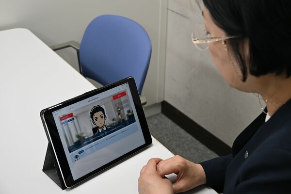 ＡＩとの対話で接客対応の練習ができる「スマートスキルトーク」の画面