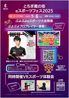 「とちぎ蔵の街ｅスポーツフェス２０２５」のチラシ