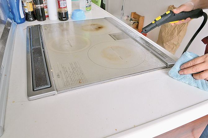 油汚れも高圧スチーム洗浄機で楽々