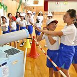 体冷やし安全に活動を　那須塩原市の26校　体育館にスポットクーラー