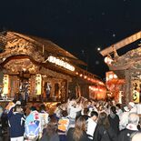 屋台勢揃い、華麗な「ぶっつけ」観衆魅了　日光・今市屋台まつり