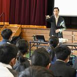 真岡の中学校で被爆伝承者が講話　生々しい証言交え、静かに聞き入る