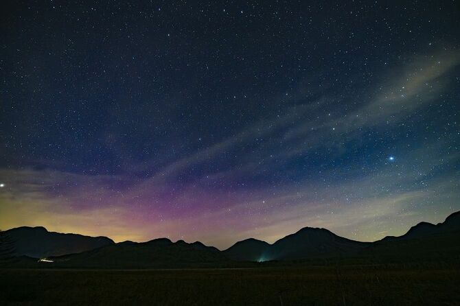 11日午後9時(15秒間露光、北山さん提供)