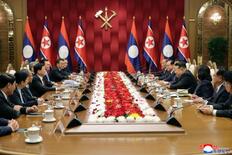 金正恩氏、マラソン会談開始