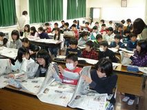 重要な見出しの役割学ぶ　宇都宮市簗瀬小