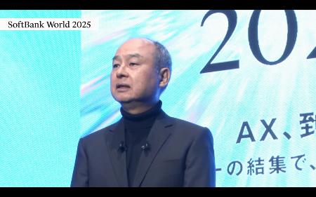自社のイベントに出席したソフトバンクグループの孫正義会長兼社長