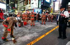 渋谷スクランブル交差点で火