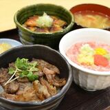 【ミヤコレ】うなぎ、ねぎとろ、ステーキ…主役級そろい大満足　エキナカ３種丼（治兵衛式エキナカ食堂）