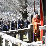 「たばこ神社」で春季祭典　茂木　町の産業振興願う、ゆで卵配る珍しい風習も