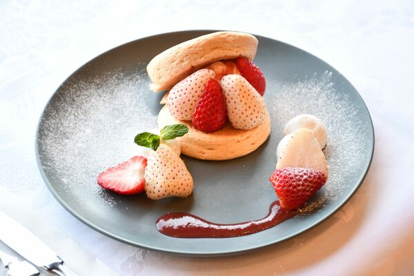 永瀬九段が昼食時に頼んだ「玄米米粉のパンケーキサンド」